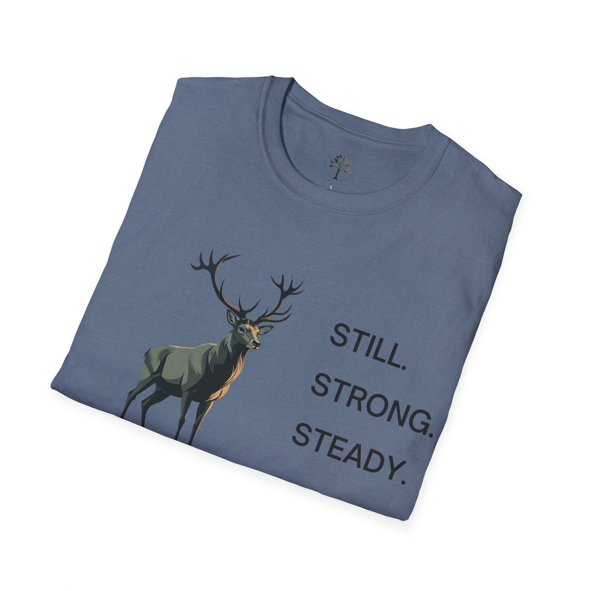 Heather Indigo | Still, Strong, Steady, folded view