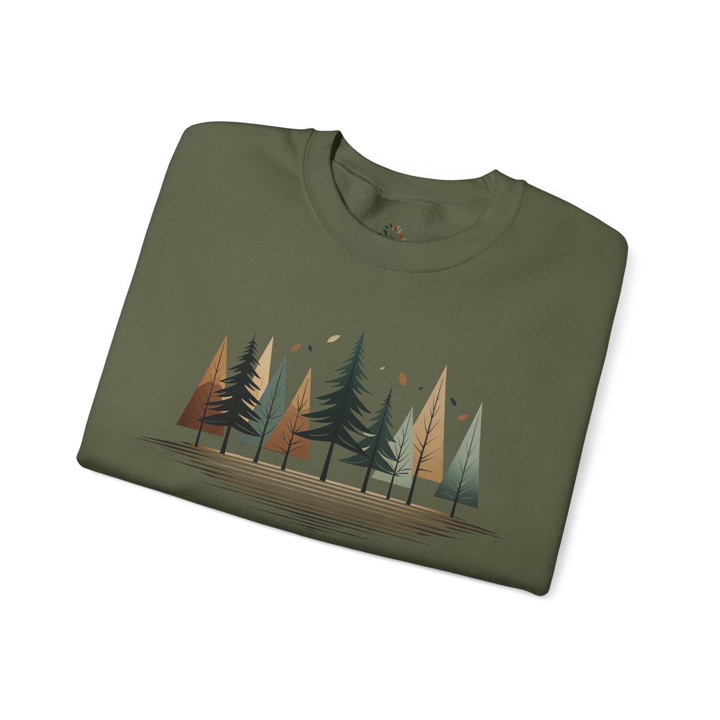 Military Green | Forest Rhythm Sweatshirt, folded view