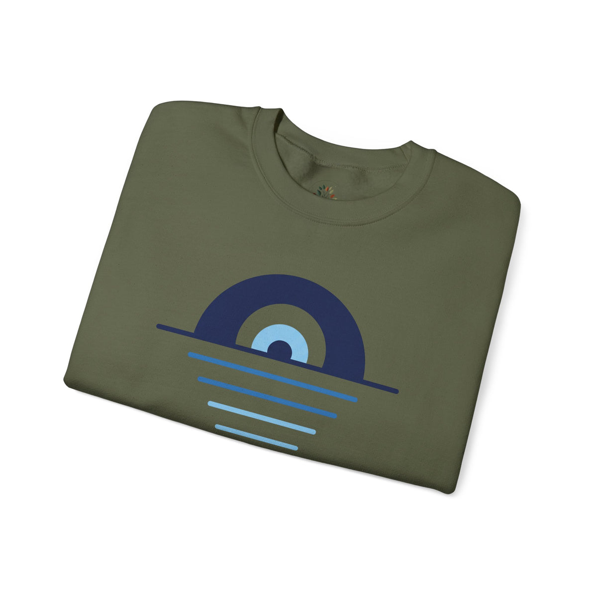 Military Green | Evil Eye Sweatshirt, folded view