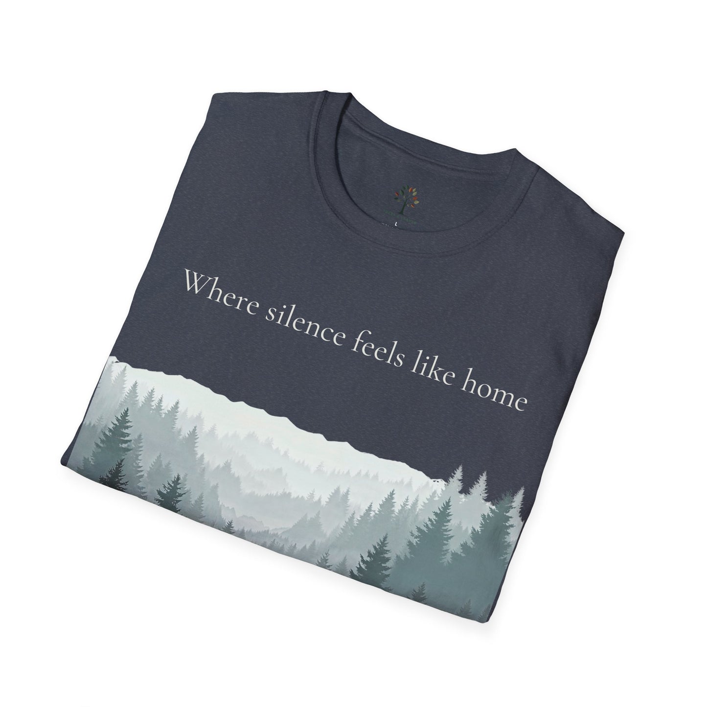 Heather Navy | Where SIlence feels like home, folded view