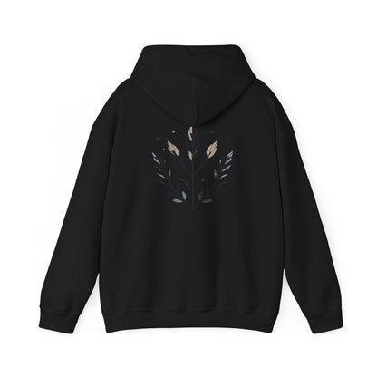 Black | Olive Grace Hoodie, back design view