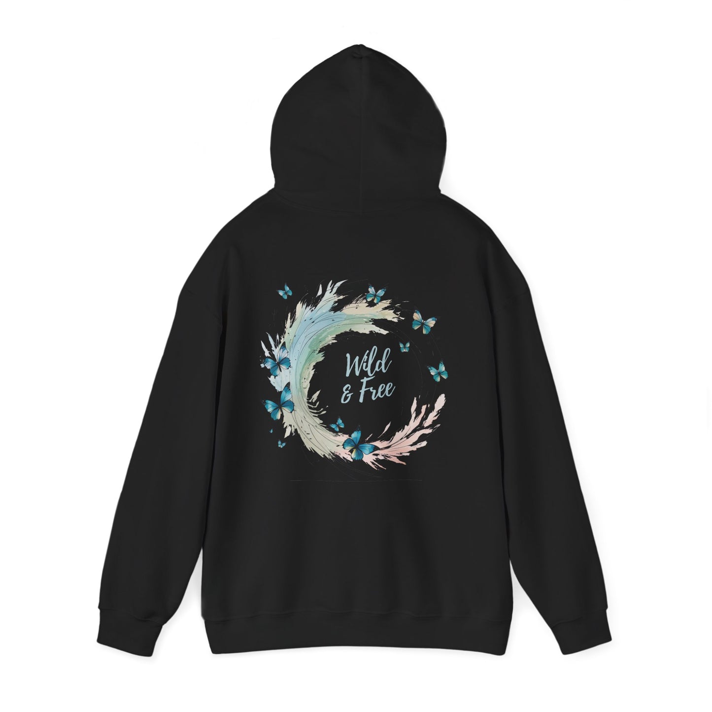 Black | Wild & Free Hoodie, back view 2