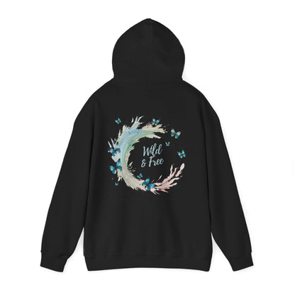 Black | Wild & Free Hoodie, back view 2