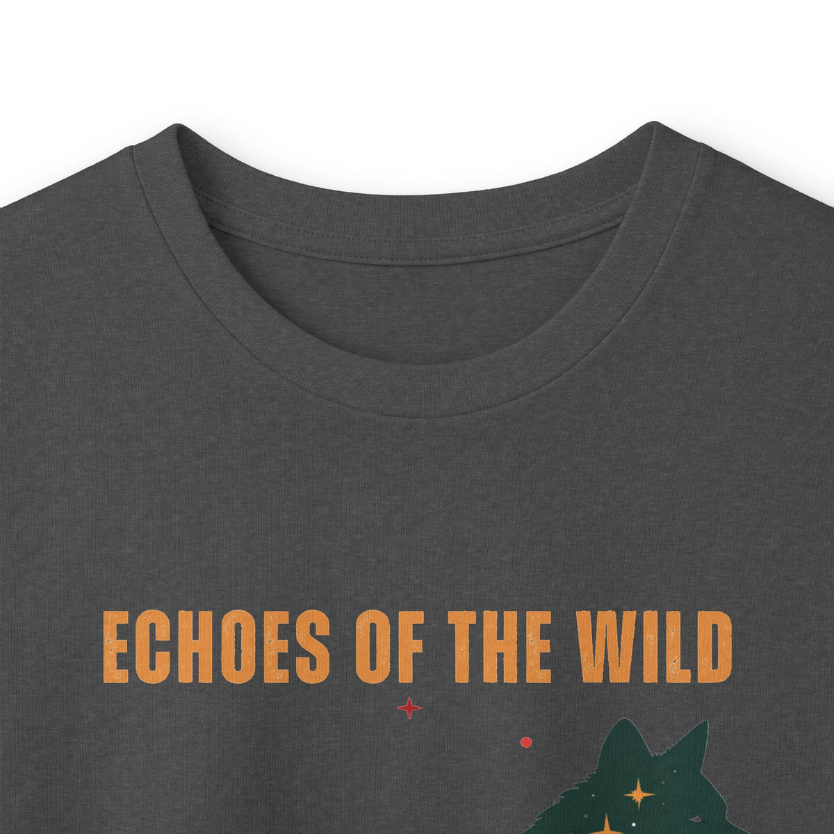 Dark Heather | Echoes of the Wild Long Sleeve Tee, folded view