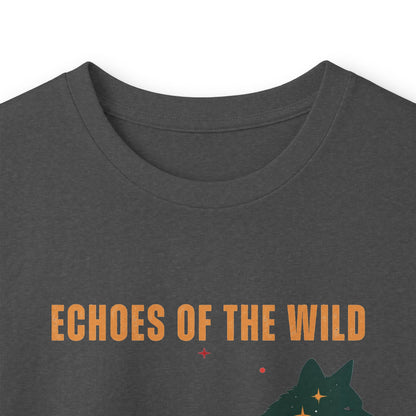 Dark Heather | Echoes of the Wild Long Sleeve Tee, folded view