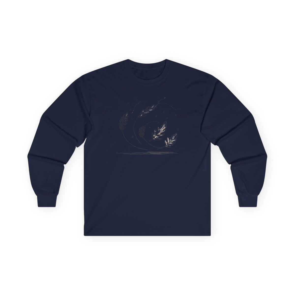 Navy | Autumn Drift Long Sleeve Tee, front view