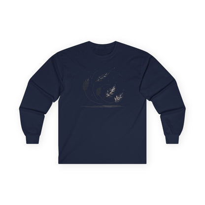 Navy | Autumn Drift Long Sleeve Tee, front view