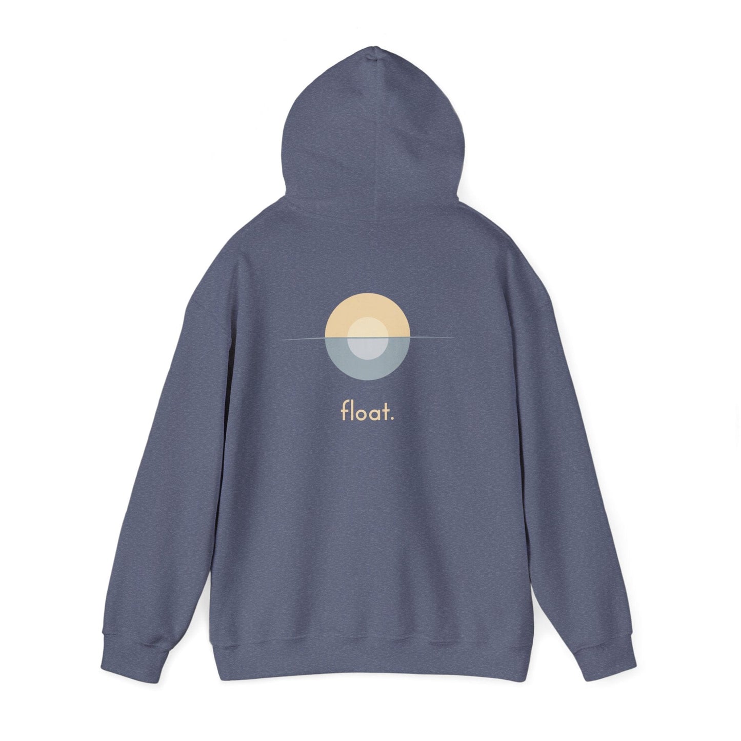 Heather Navy | Float Hoodie, back design view
