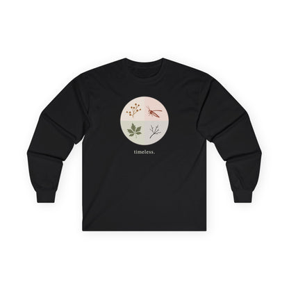 Black | Timeless Long Sleeve Tee, front view