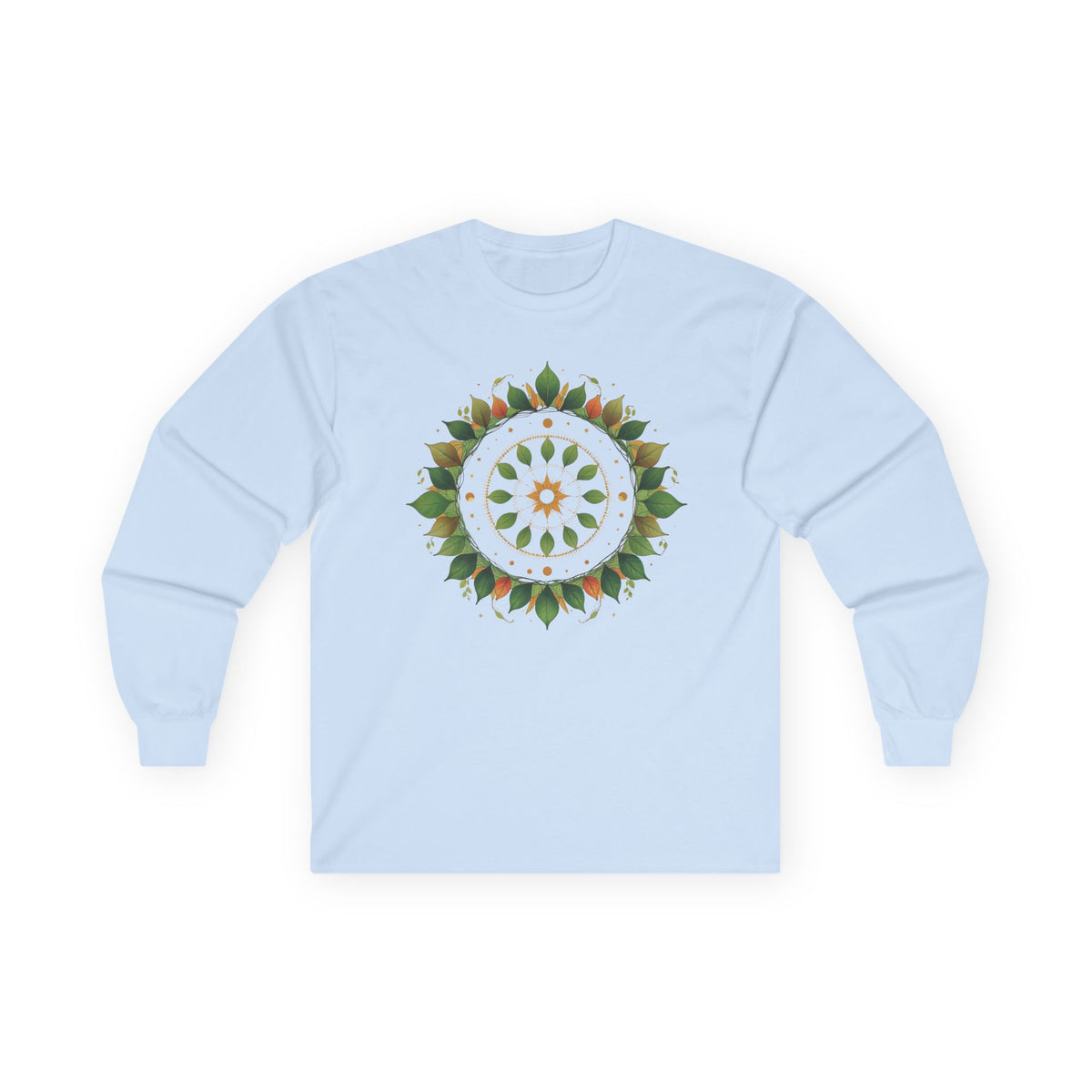 Light Blue | Celestial Growth Long Sleeve Tee, front view