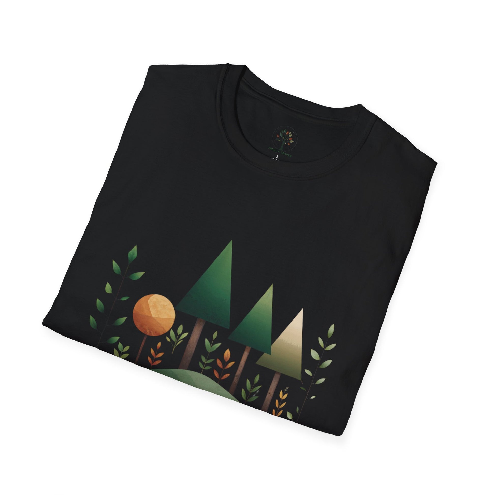 Black | Breathe Deep, Live Green, folded view