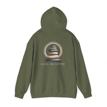 Military Green | Still as Stone Hoodie, back view 2