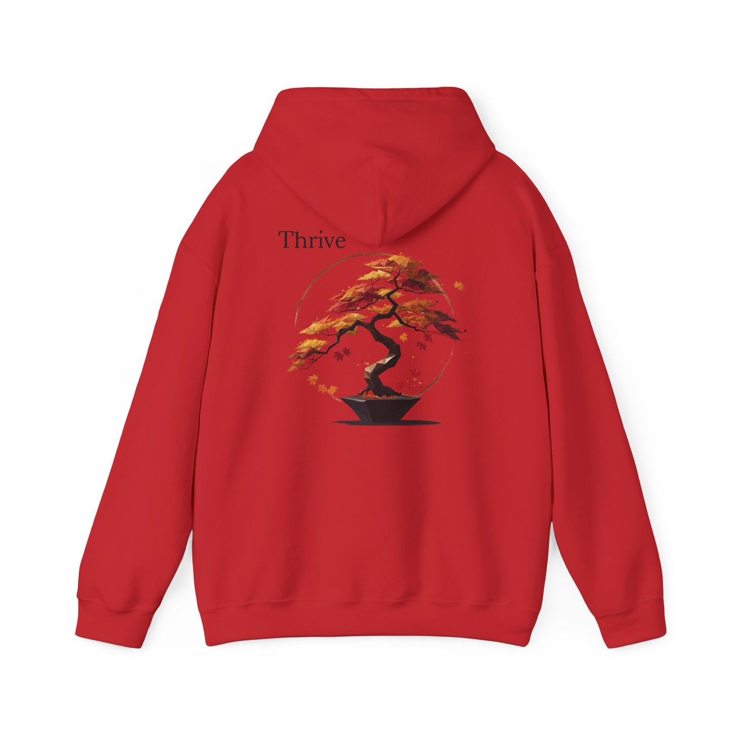 Red | Thrive Hoodie, back design view