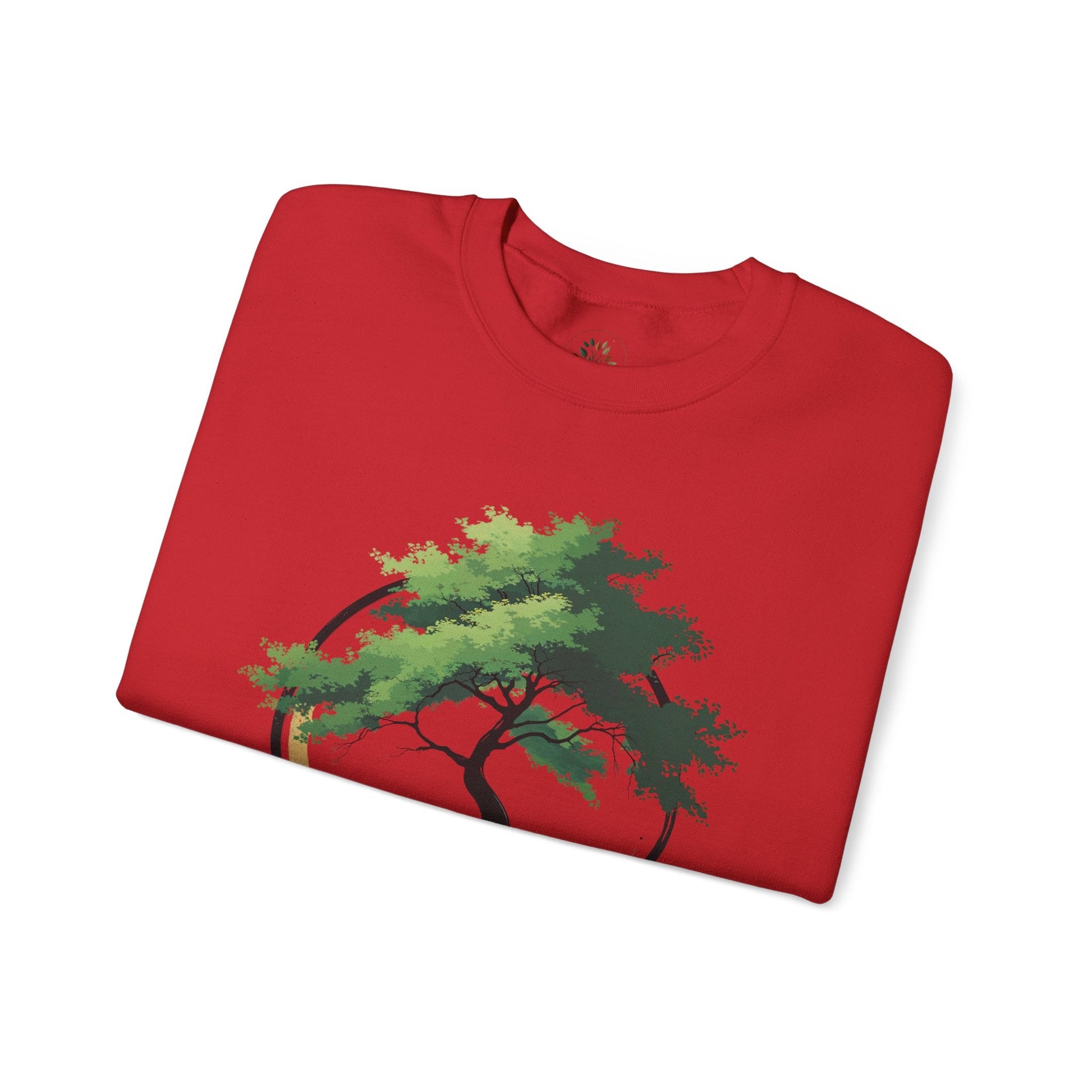 Red | The Zen Tree Sweatshirt, folded view