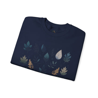 Navy | Botanical Harmony Sweatshirt, folded view
