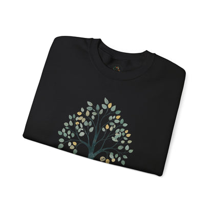 Black | The Story Tree Sweatshirt, folded view