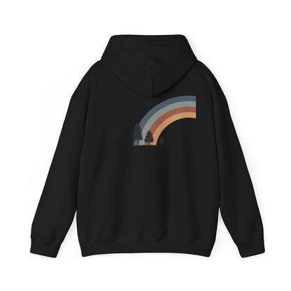 Black | Horizon Arch Hoodie, back design view