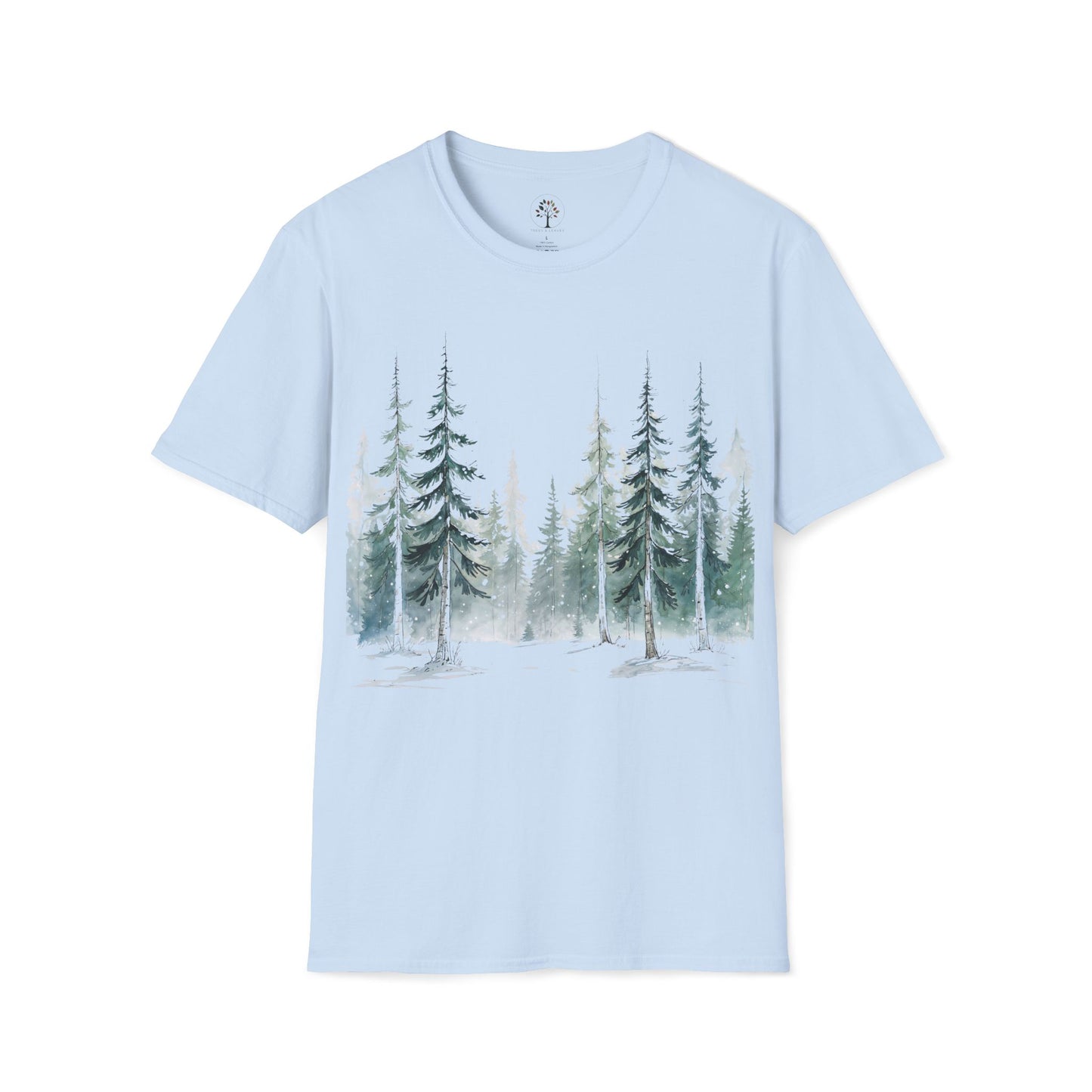 Light Blue | Snowfall Forest, front view