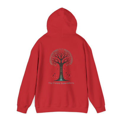 Red | The Forest Remembers Hoodie, back view 2