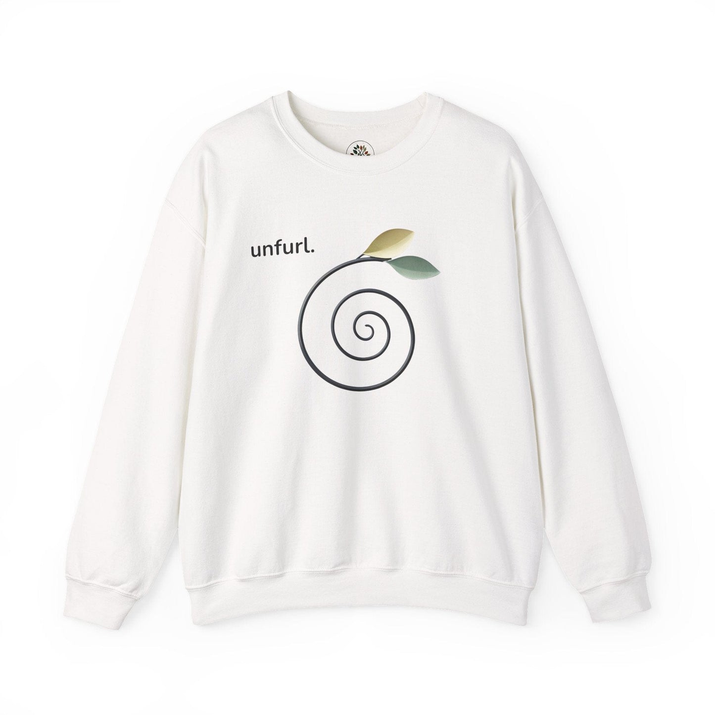 White | Unfurl Sweatshirt, front view