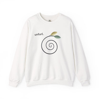 White | Unfurl Sweatshirt, front view