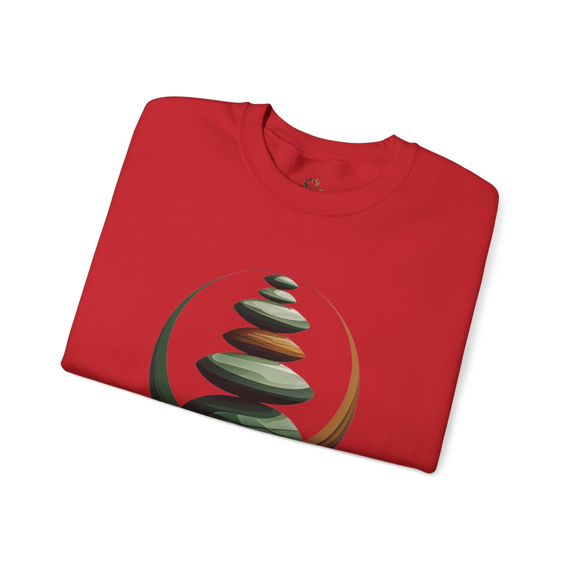 Red | Balance in Stillness Sweatshirt, folded view