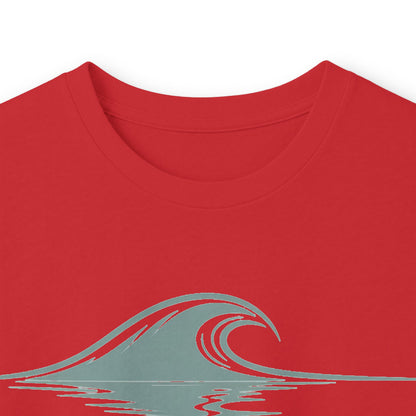 Red | Drifted Long Sleeve Tee, folded view