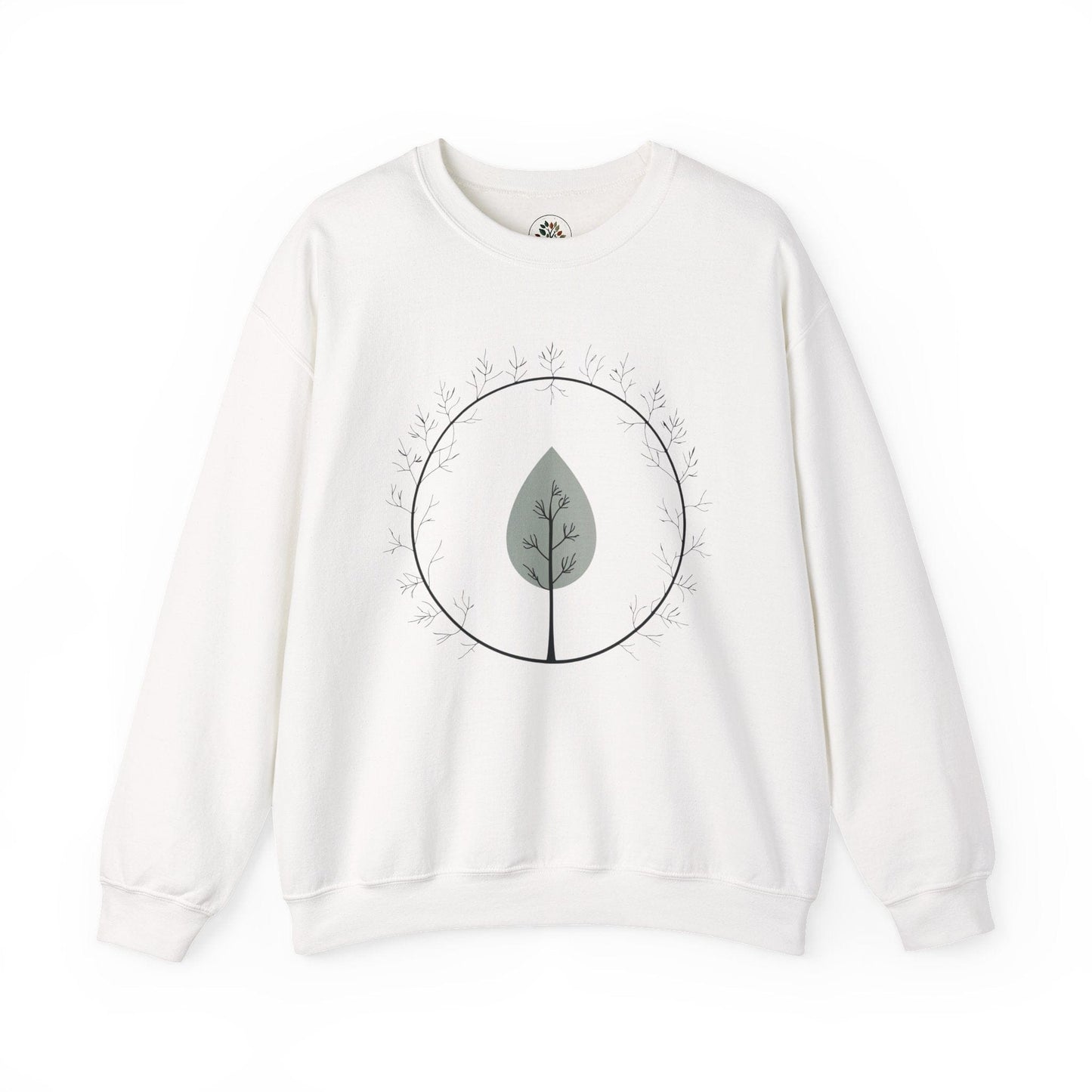 White | Leaf of Life Sweatshirt, front view
