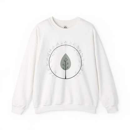 White | Leaf of Life Sweatshirt, front view