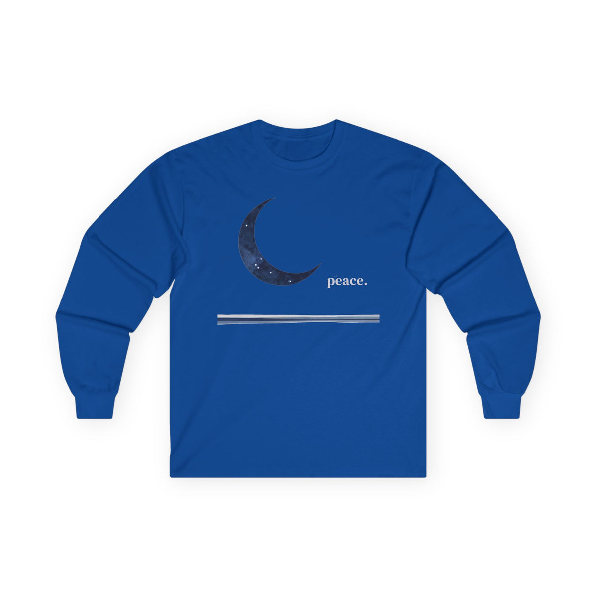 Royal | Moonlit Peace Long Sleeve Tee, front view