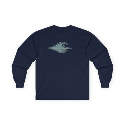 Navy | Drifted Long Sleeve Tee, front view