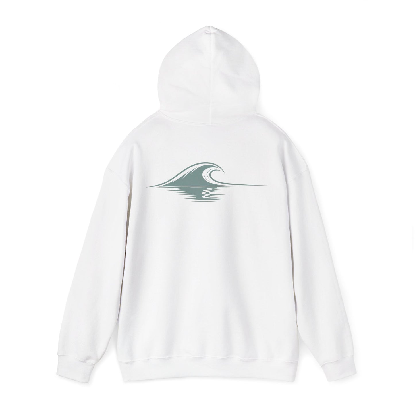 White | Drifted Hoodie, back view 2