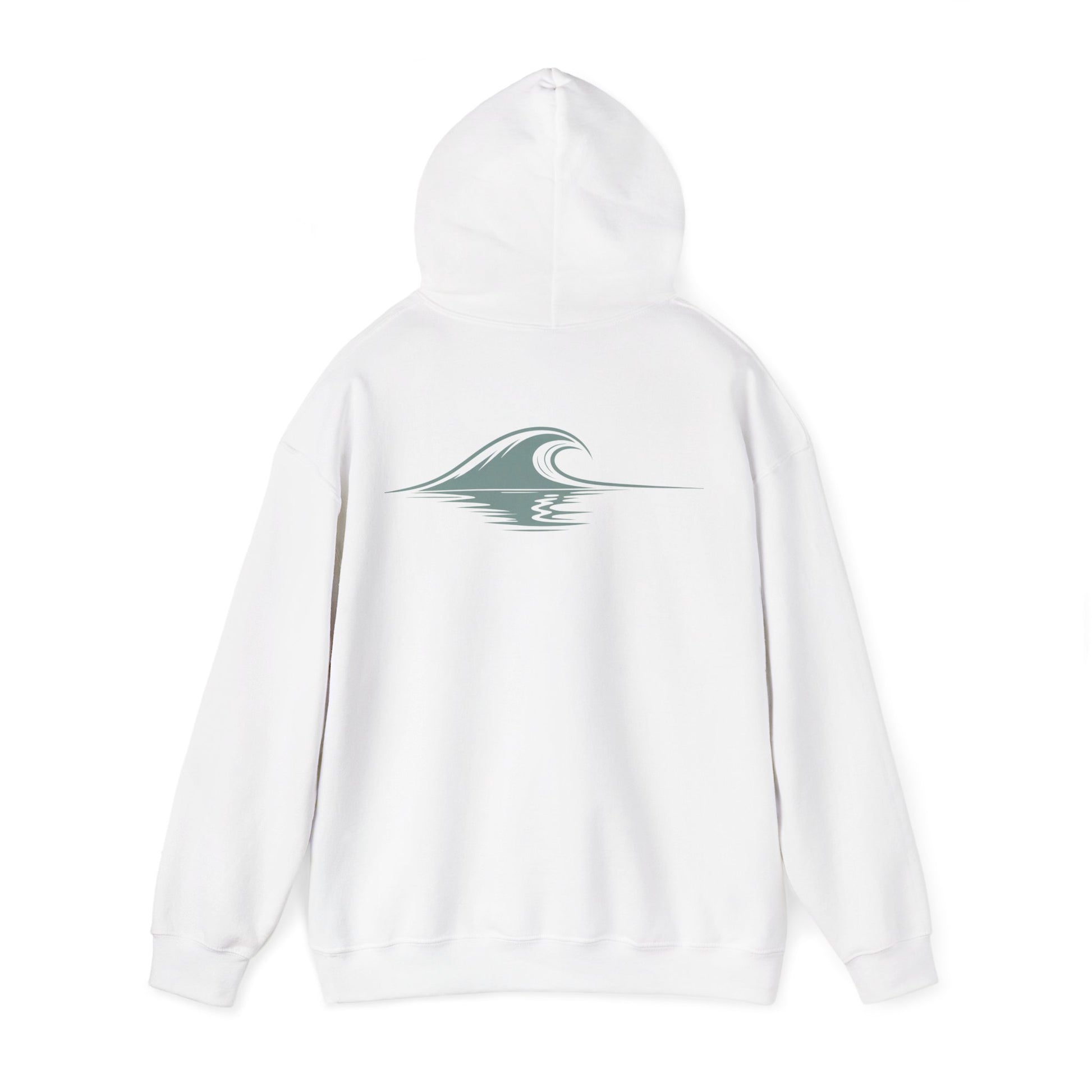 White | Drifted Hoodie, back view 2