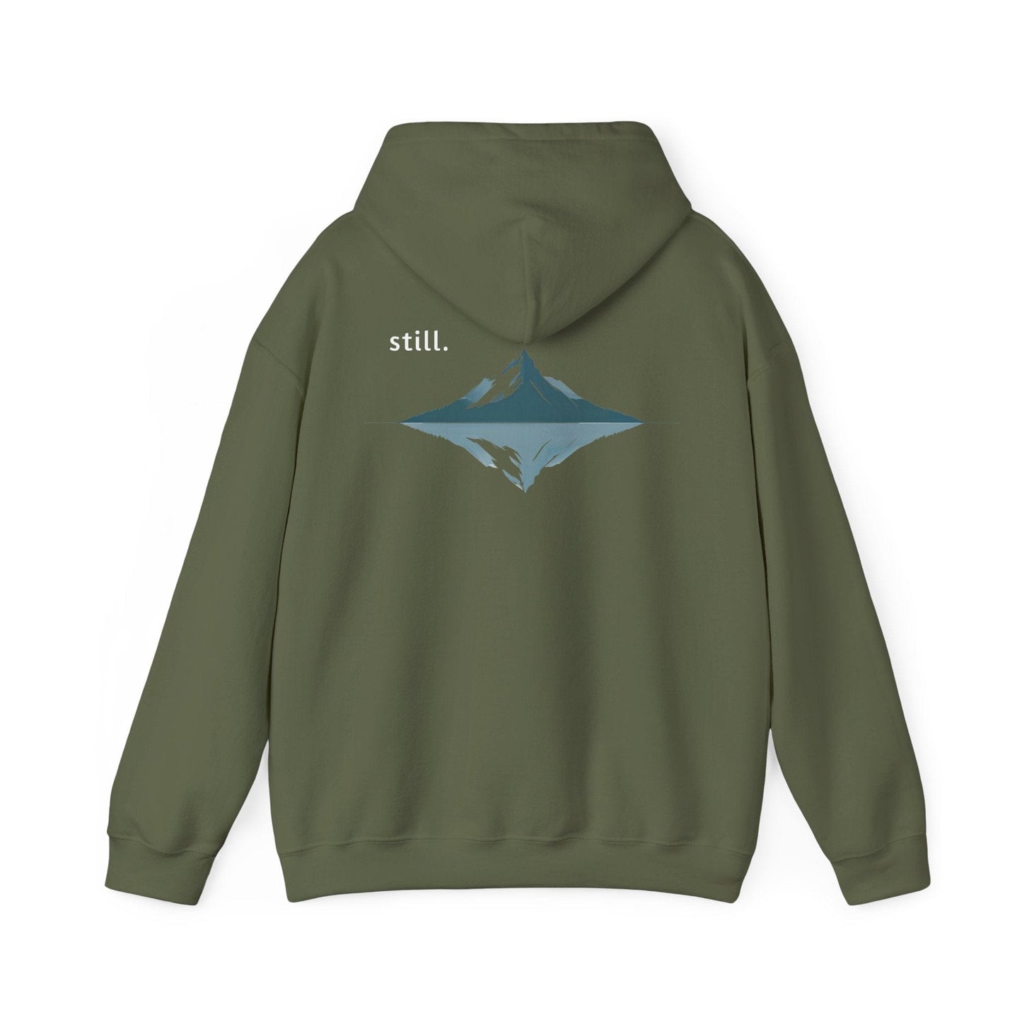 Military Green | Still Hoodie, back design view