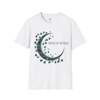 White | Rooted in the Night, front view
