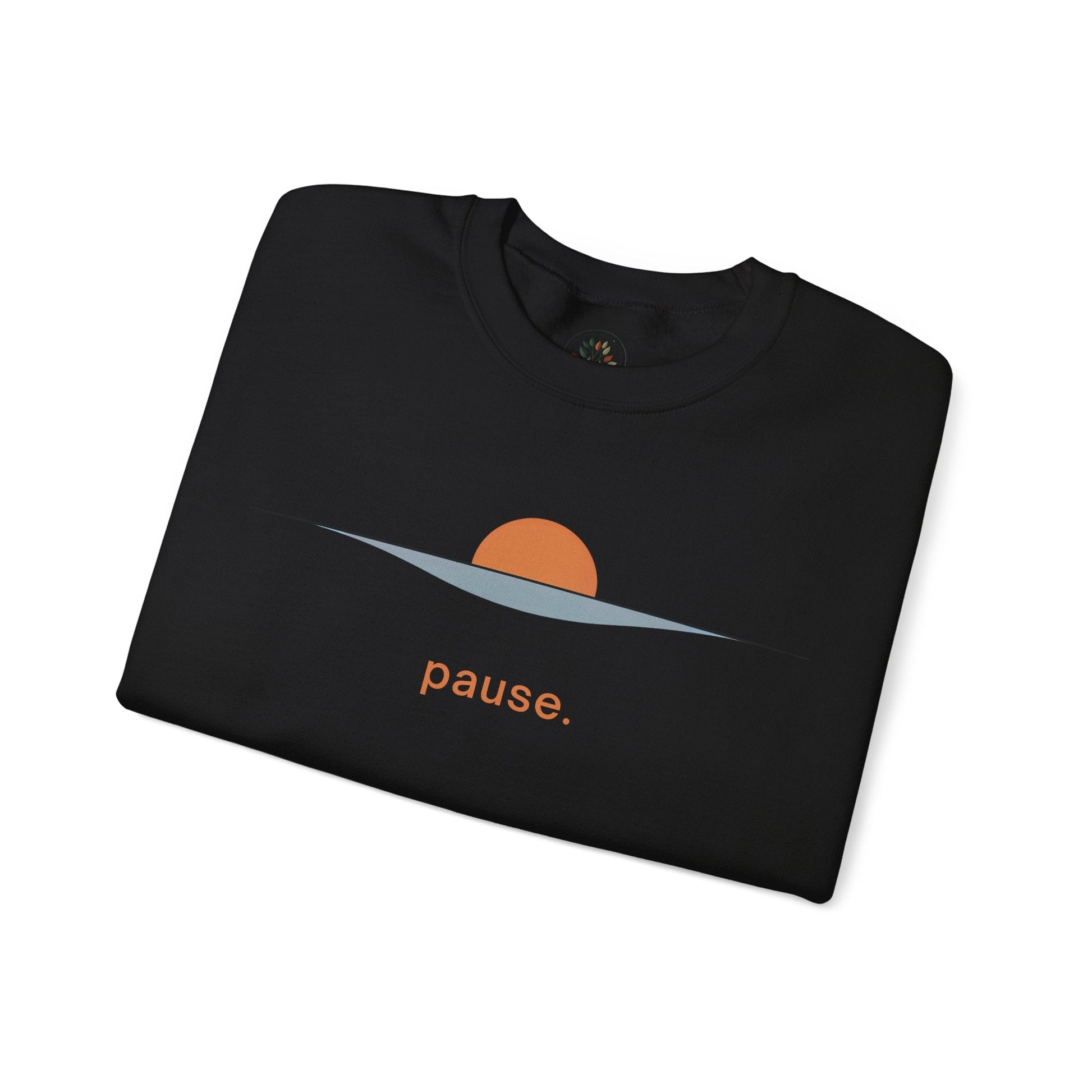 Black | Pause Sweatshirt, folded view