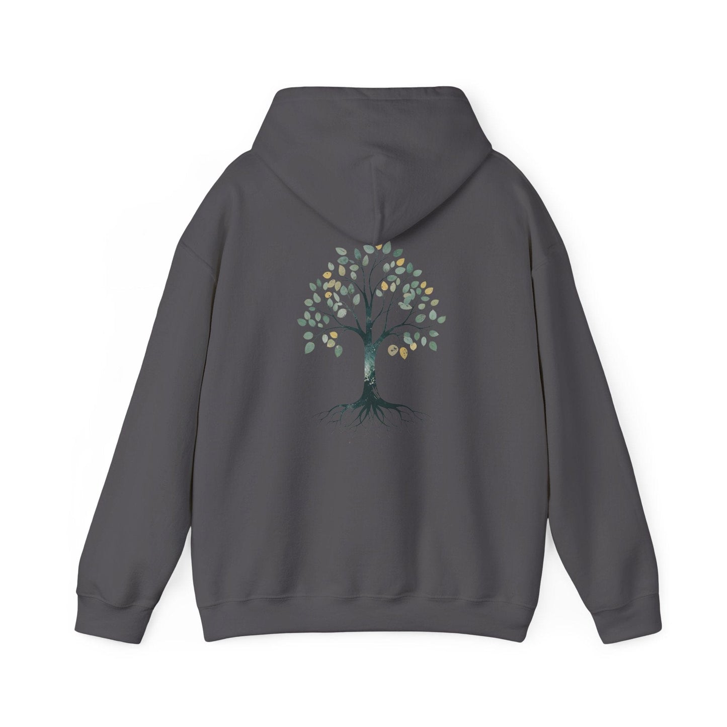 Charcoal | The Story Tree Hoodie, back design view