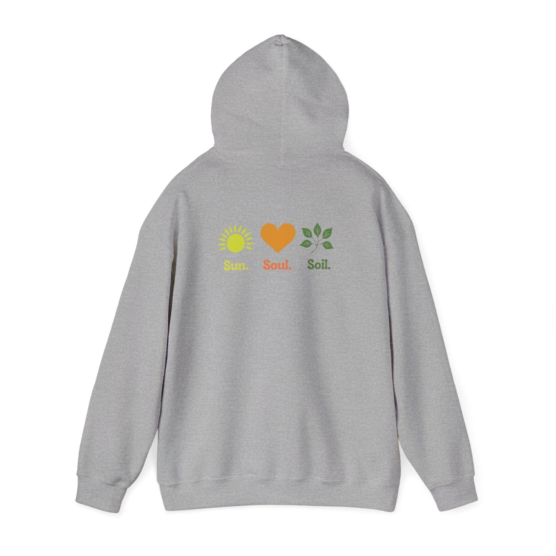 Sport Grey | Sun. Soul. Soil. Hoodie, back view 2