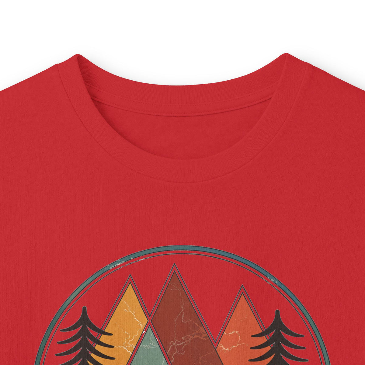 Red | Retro Horizon Long Sleeve Tee, folded view