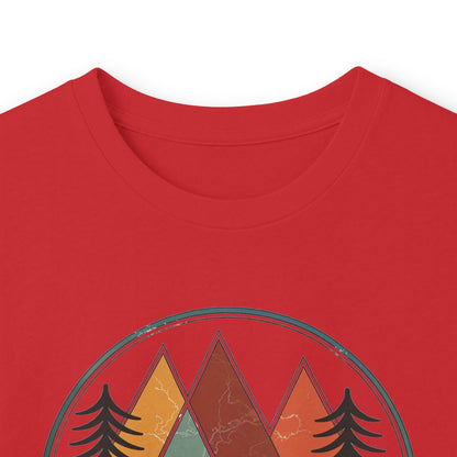 Red | Retro Horizon Long Sleeve Tee, folded view