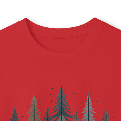 Red | Silent Pines Long Sleeve Tee, folded view