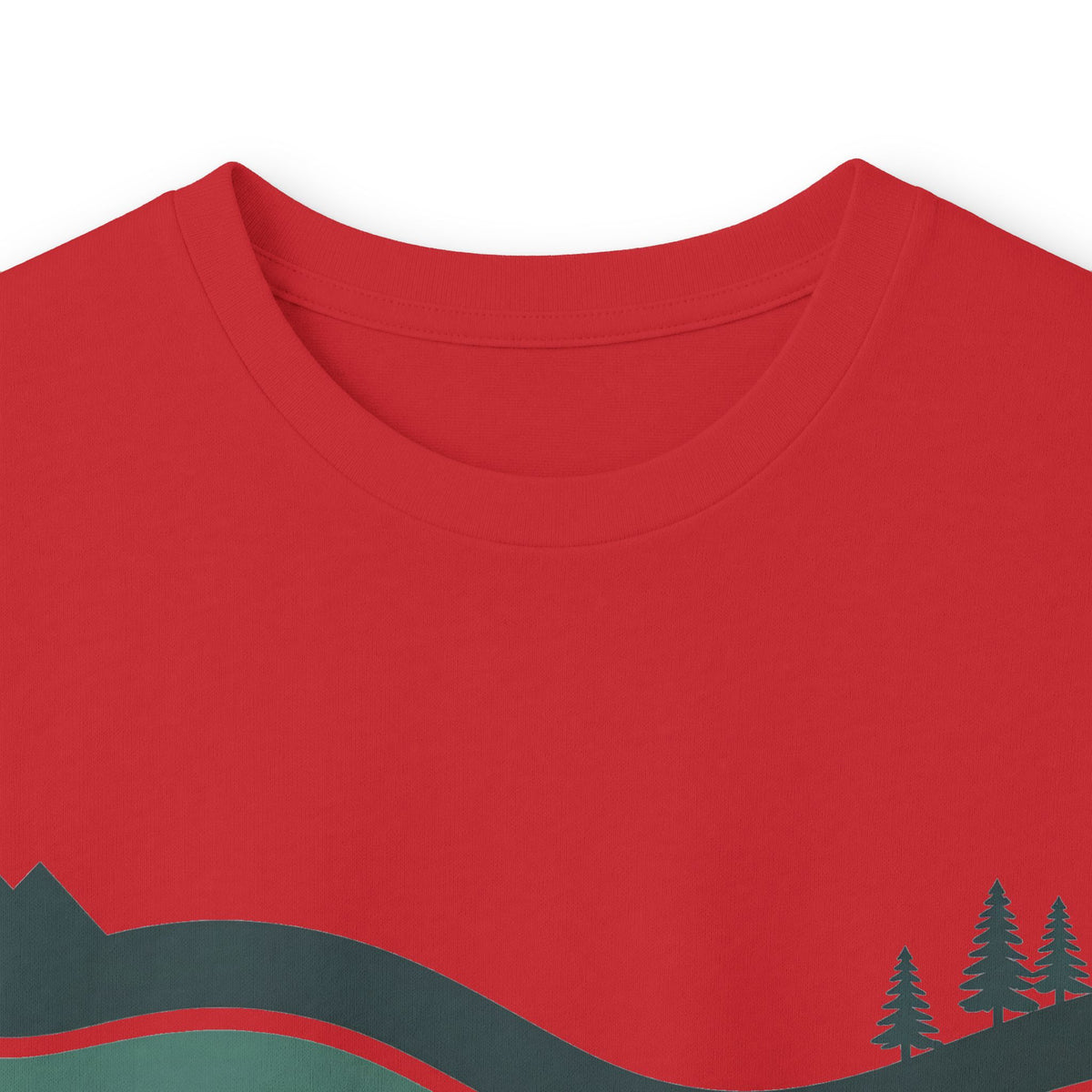 Red | River Long Sleeve Tee, folded view