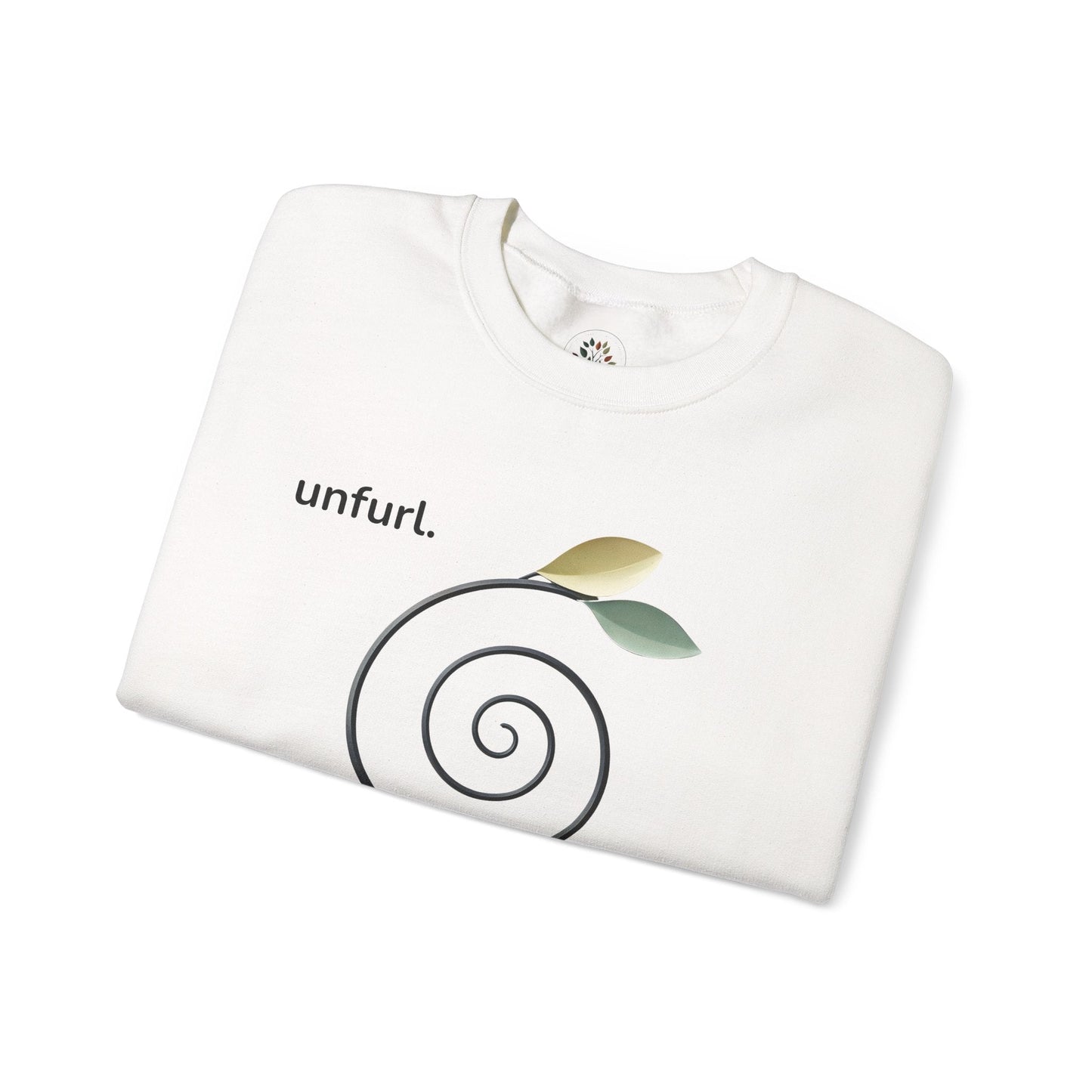 White | Unfurl Sweatshirt, folded view