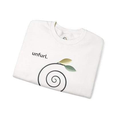 White | Unfurl Sweatshirt, folded view
