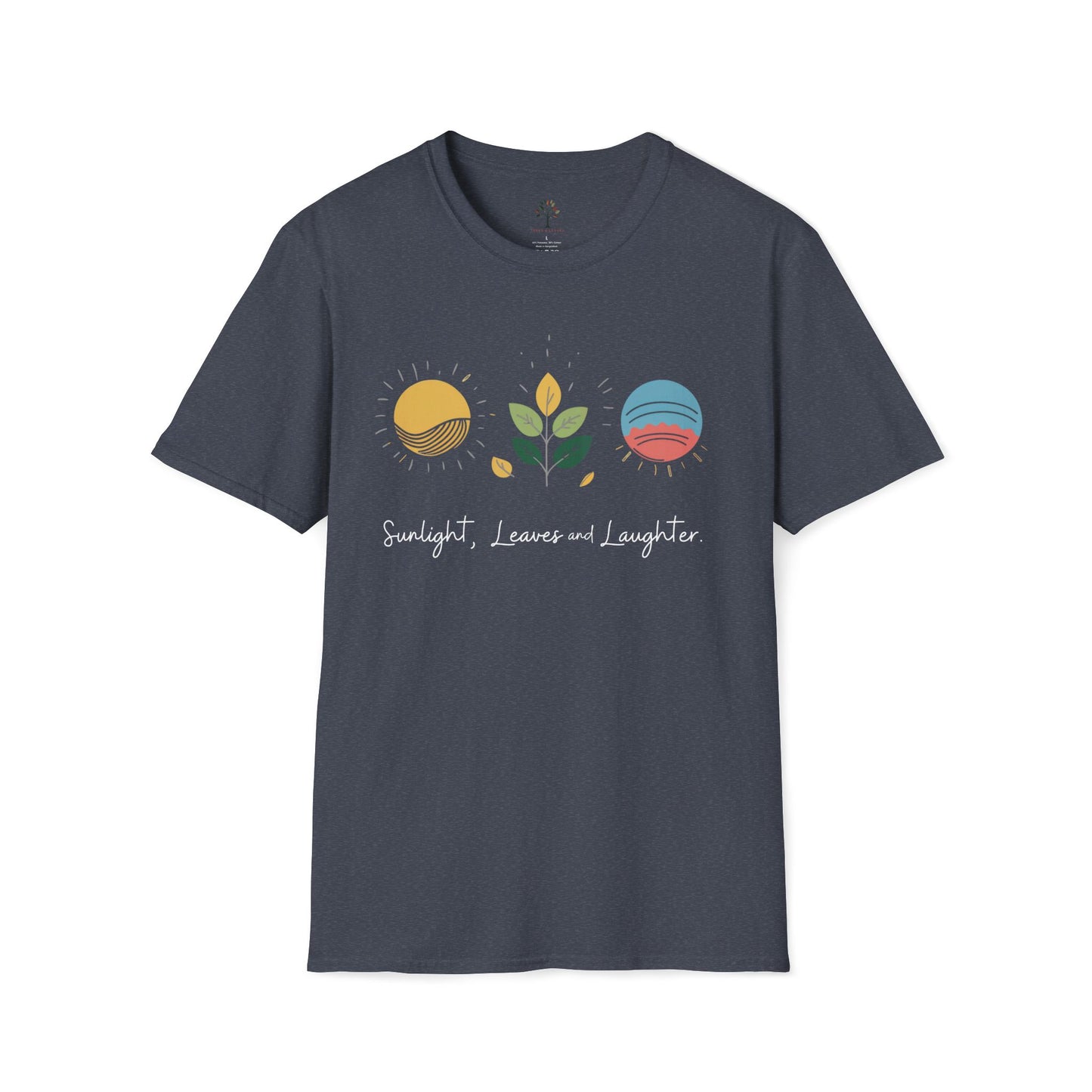 Heather Navy | Sunlight, Leaves, and Laughter, front view