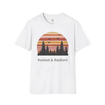 White | Rooted & Radiant, front view