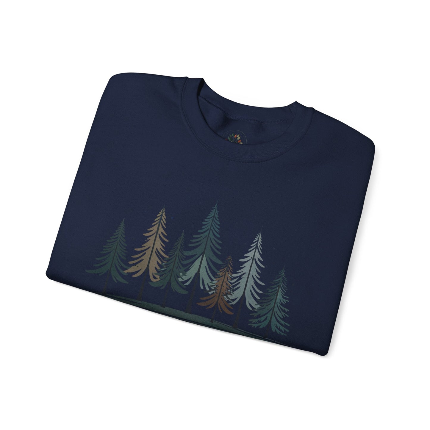 Navy | Silent Pines Sweatshirt, folded view