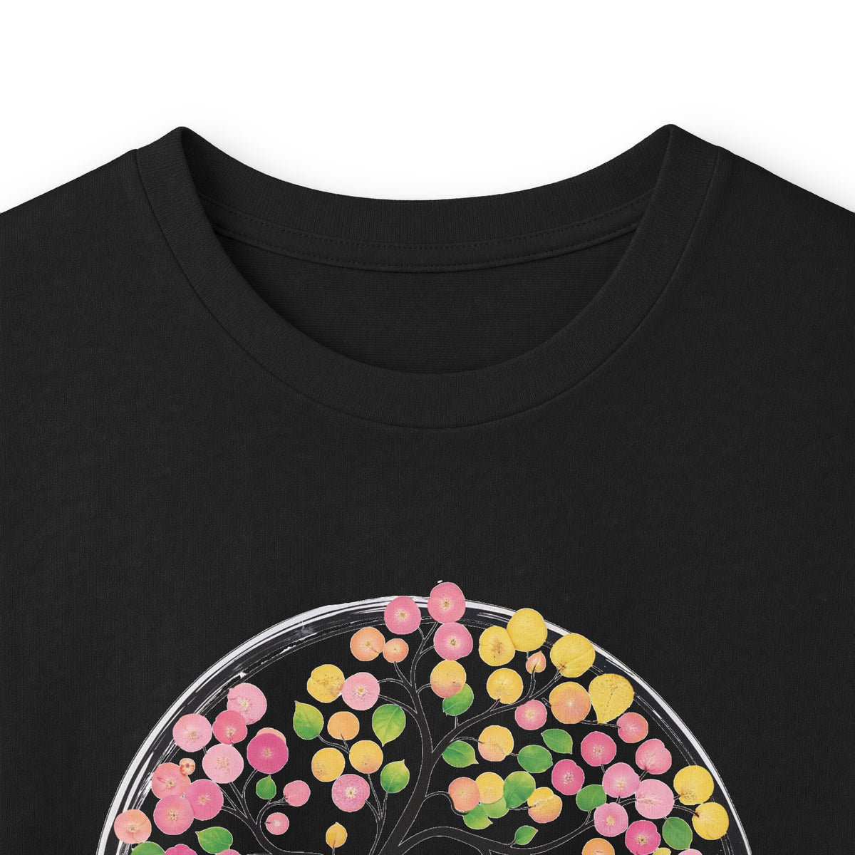 Black | Joy in Bloom Long Sleeve Tee, folded view