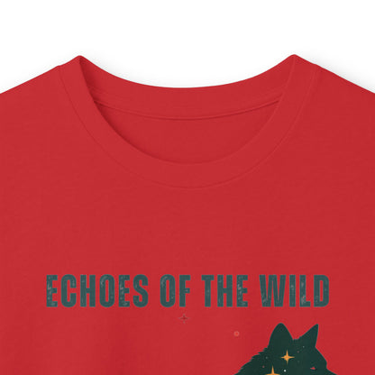 Red | Echoes of the Wild Long Sleeve Tee, folded view