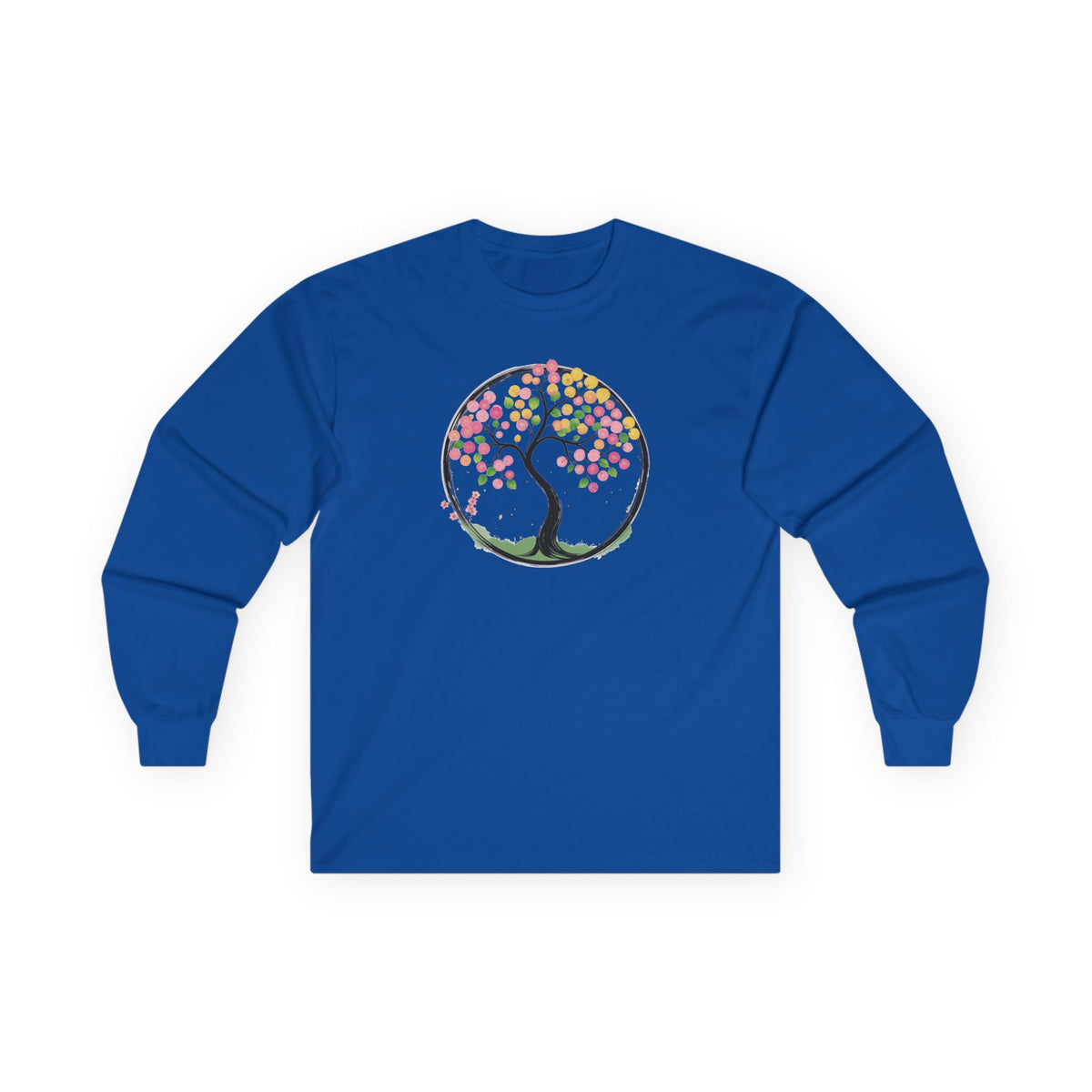 Royal | Joy in Bloom Long Sleeve Tee, front view
